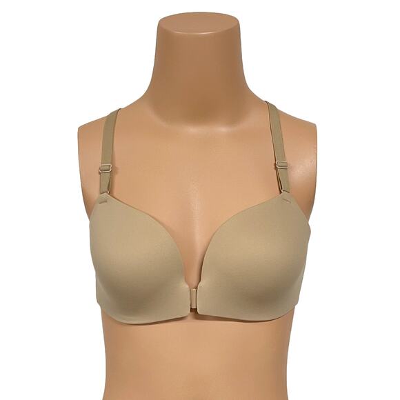 Soma Enbliss Front Close Racerback Bra Sz 32B New $54 Warm Amber Tan - Picture 1 of 8